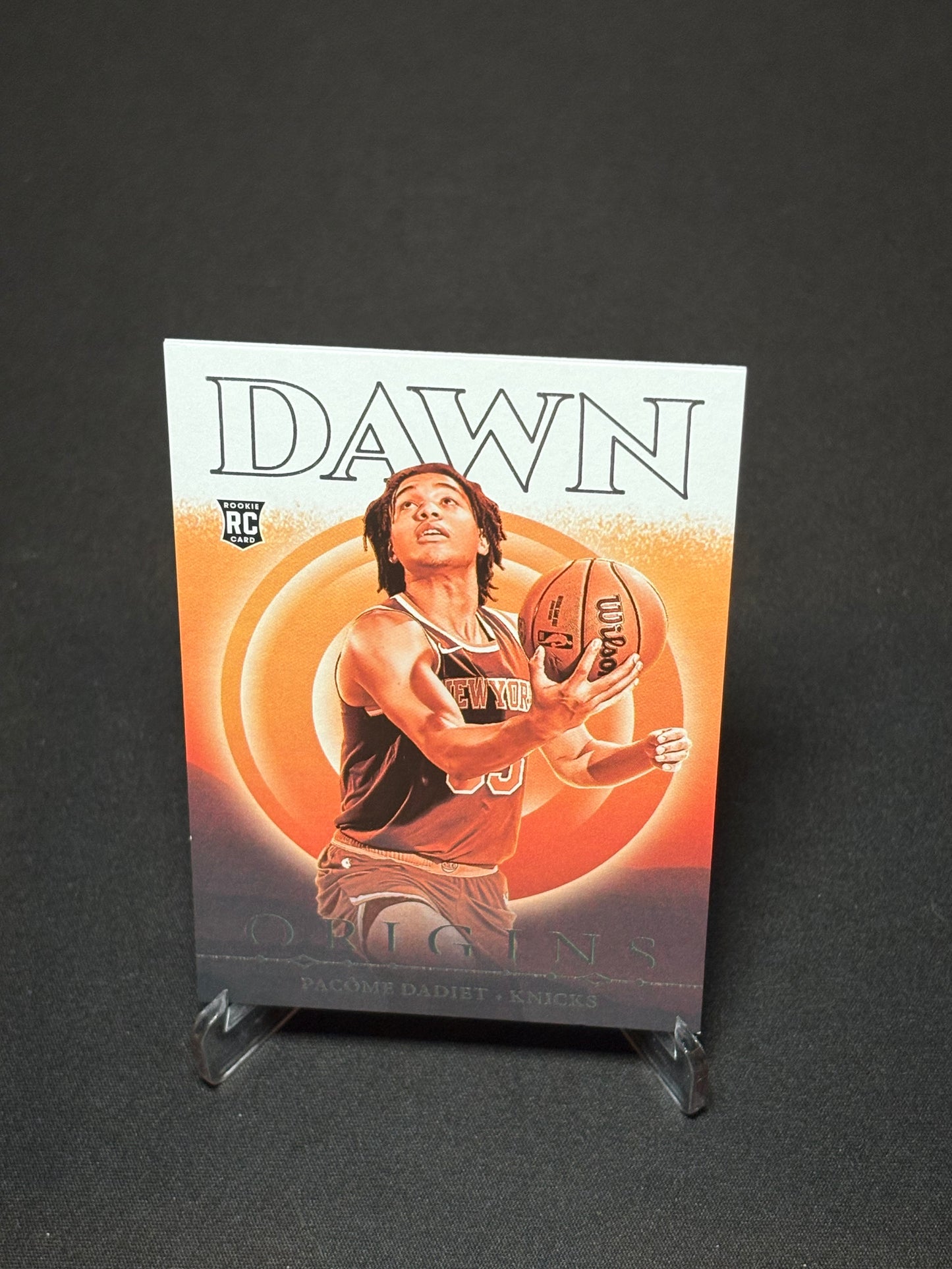 Pacome Dadiet RC Panini Origins 2024 "Dawn" New York Knicks