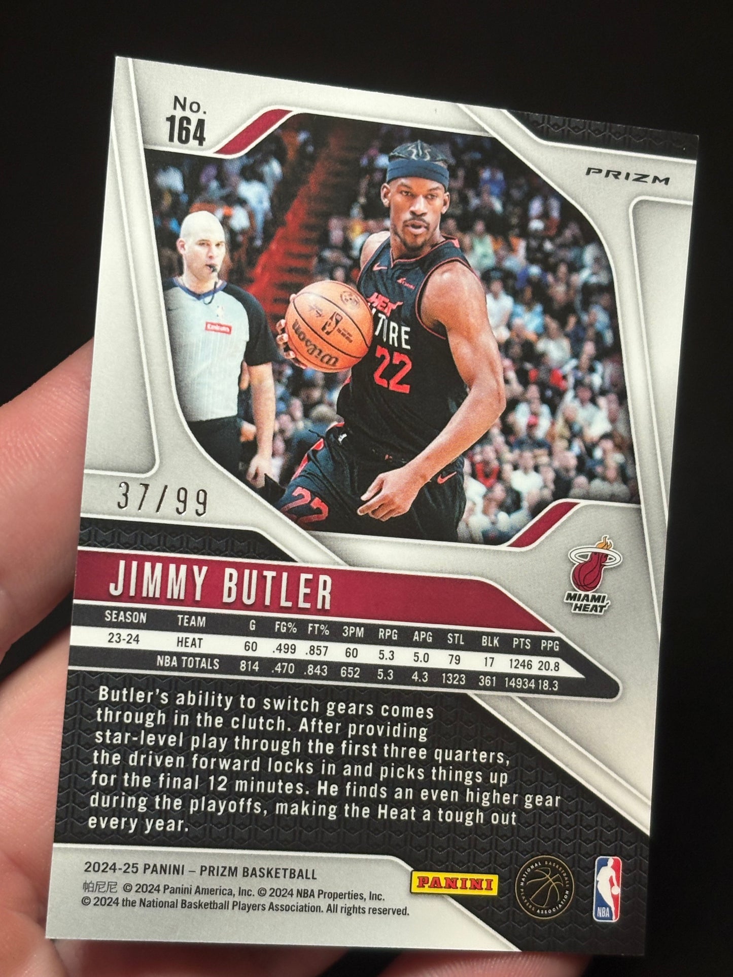 Jimmy Butler Panini Prizm 2024 "Purple /99" Miami Heat