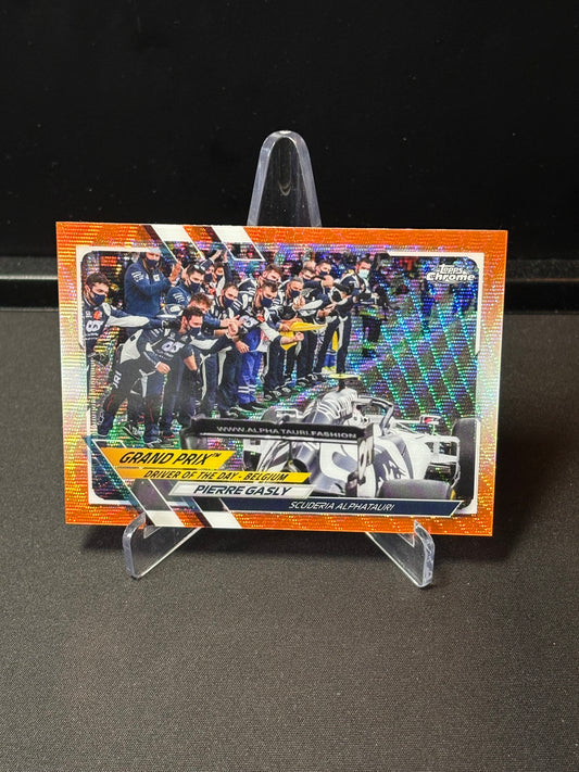 Pierre Gasly Topps Chrome F1 2021 "Driver of the Day 01/25"