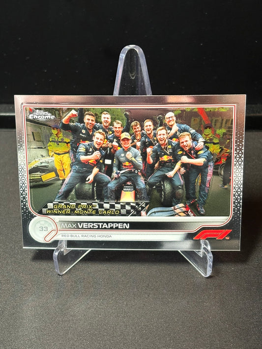 Max Verstappen Topps Chrome F1 2022 "GP Winner #155"