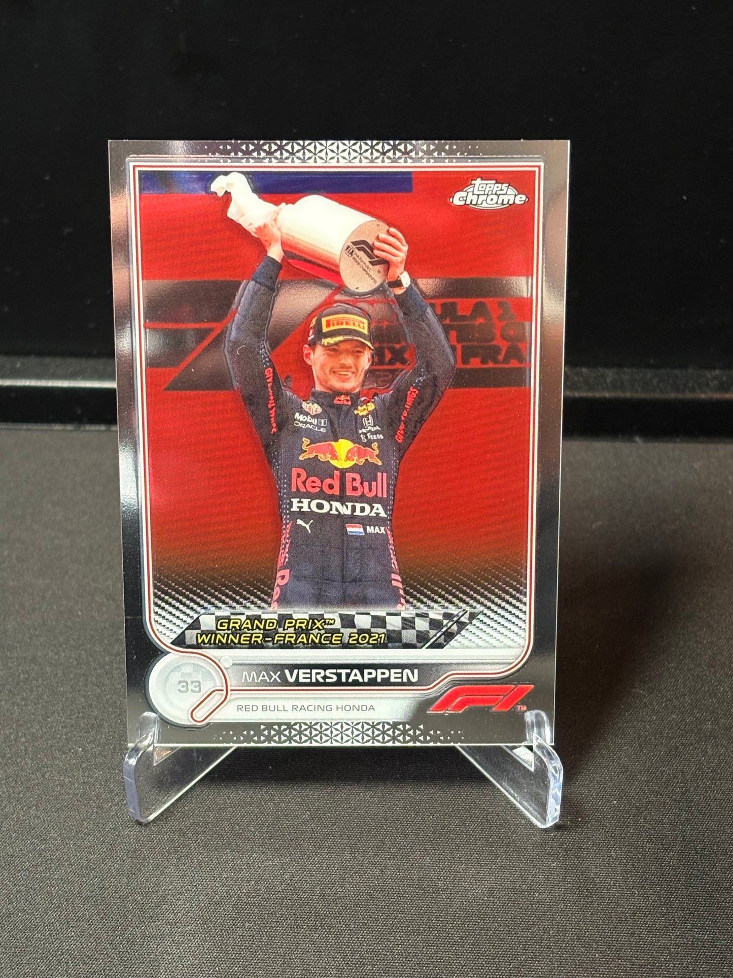 Max Verstappen Topps Chrome F1 2022 "GP Winner #157"