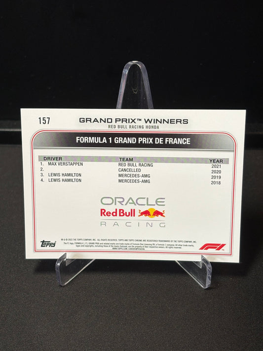 Max Verstappen Topps Chrome F1 2022 "GP Winner #157"