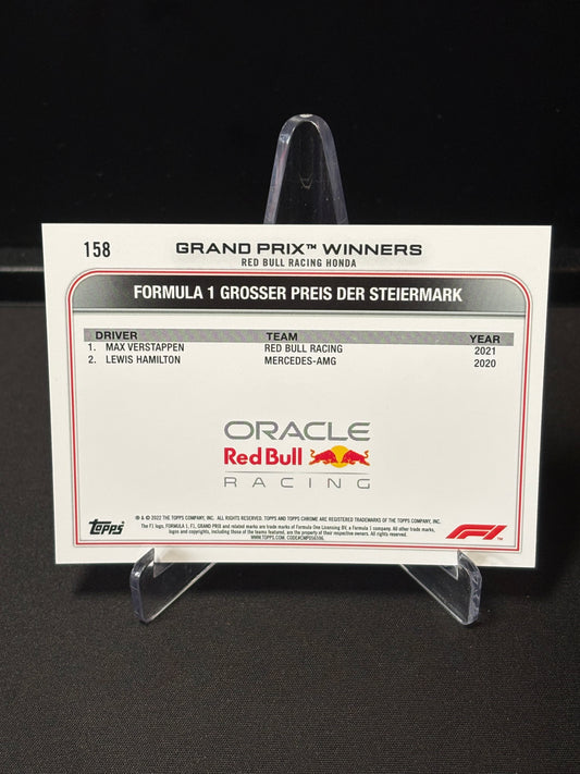 Max Verstappen Topps Chrome F1 2022 "GP Winner #158"