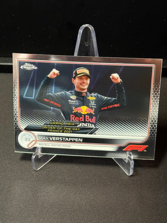 Max Verstappen Topps Chrome F1 2022 "Driver of the Day #179"