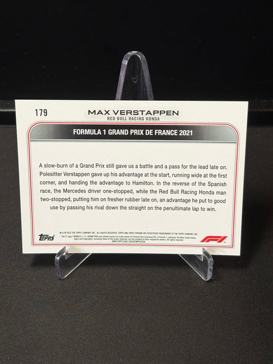 Max Verstappen Topps Chrome F1 2022 "Driver of the Day #179"