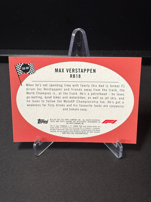 Max Verstappen Topps Chrome F1 2022 "F1 Driver"