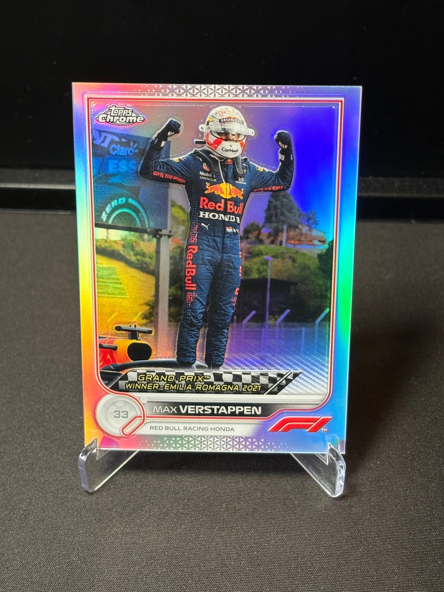 Max Verstappen Topps Chrome F1 2022 "GP Winner Refractor #152"