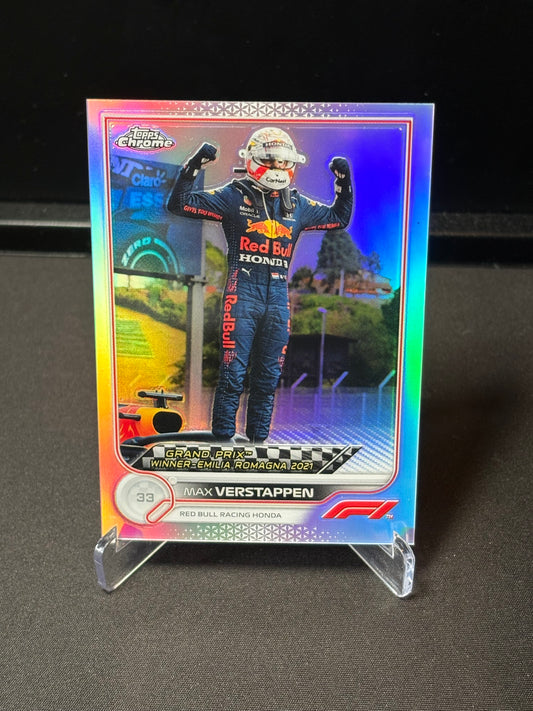 Max Verstappen Topps Chrome F1 2022 "GP Winner Refractor #152"