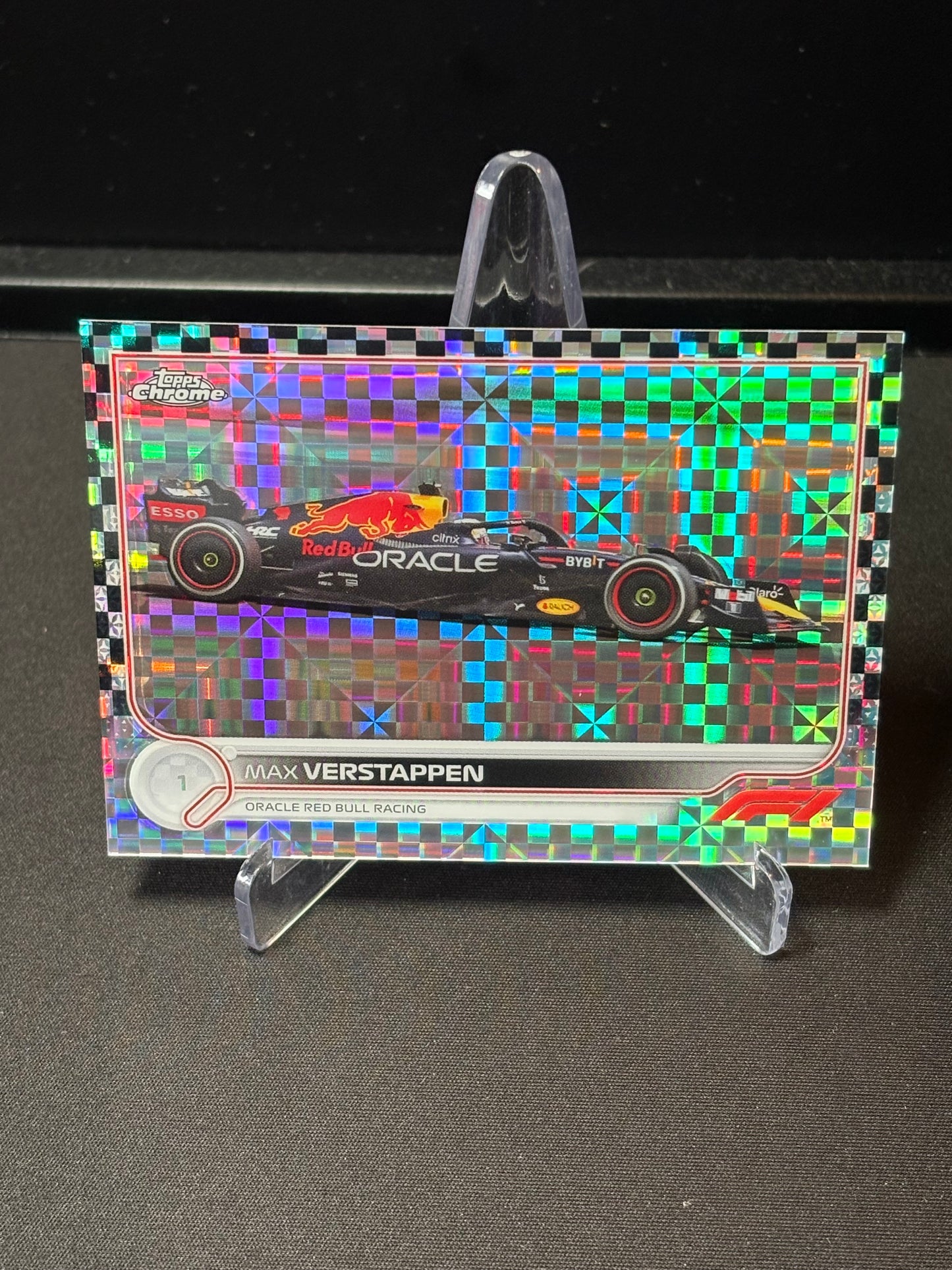 Max Verstappen Topps Chrome F1 2022 "Checker Flag"