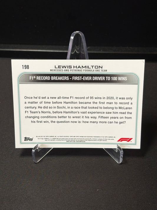 Lewis Hamilton Topps Chrome F1 2022 "Award Winners #198"
