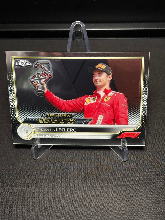 Charles Leclerc Topps Chrome F1 2022 "Driver of the Day #182"