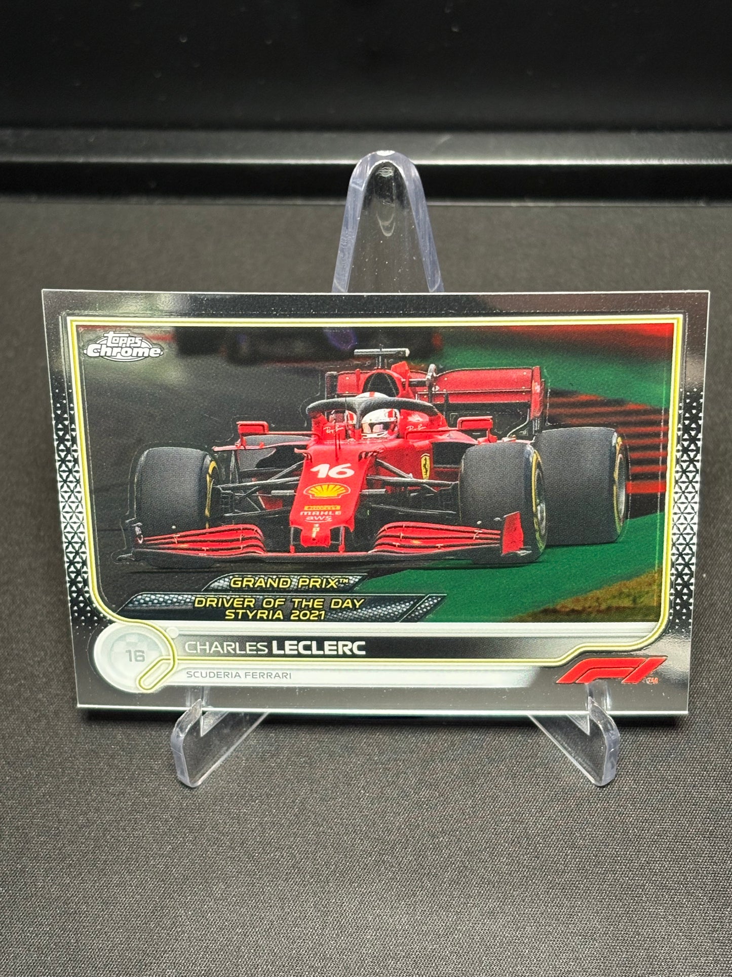 Charles Leclerc Topps Chrome F1 2022 "Driver of the Day #180"