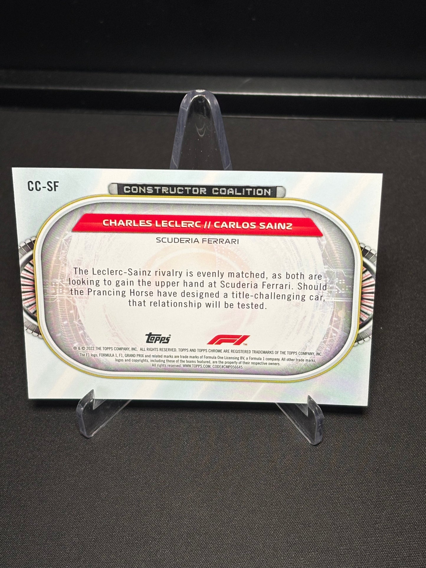 Leclerc/Sainz Topps Chrome F1 2022 "Constructor Coalition"