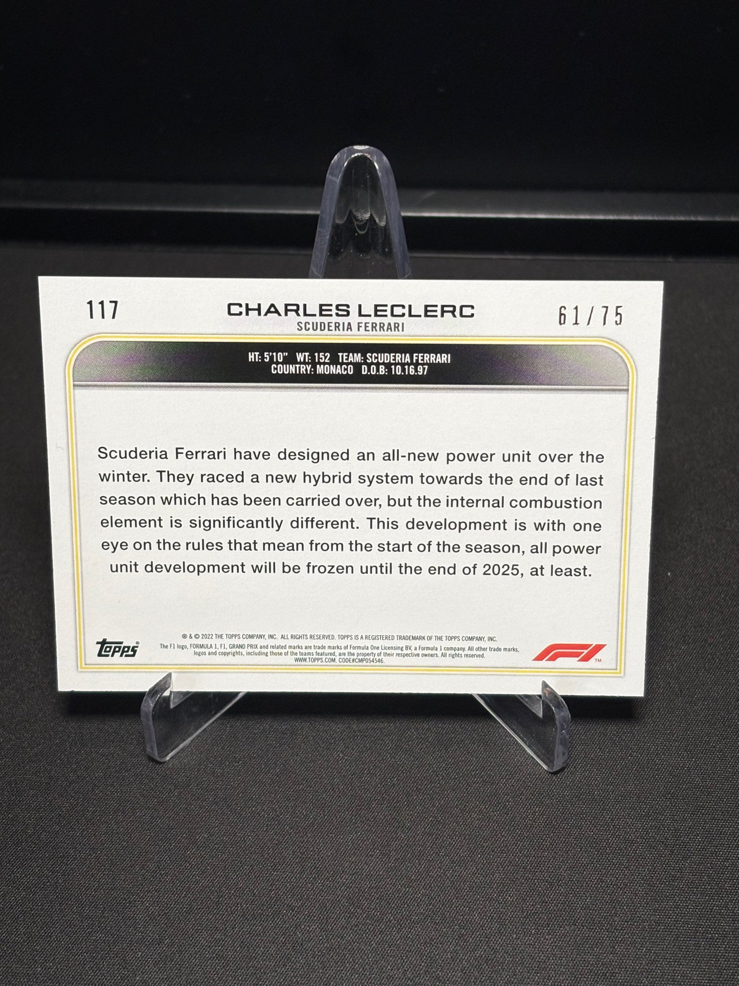 Charles Leclerc Topps Flagship F1 2022 "Green /75"