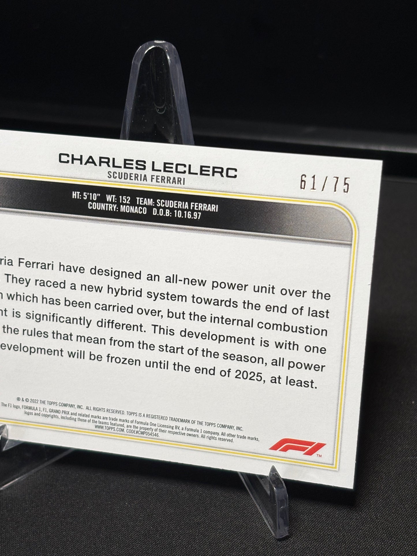 Charles Leclerc Topps Flagship F1 2022 "Green /75"