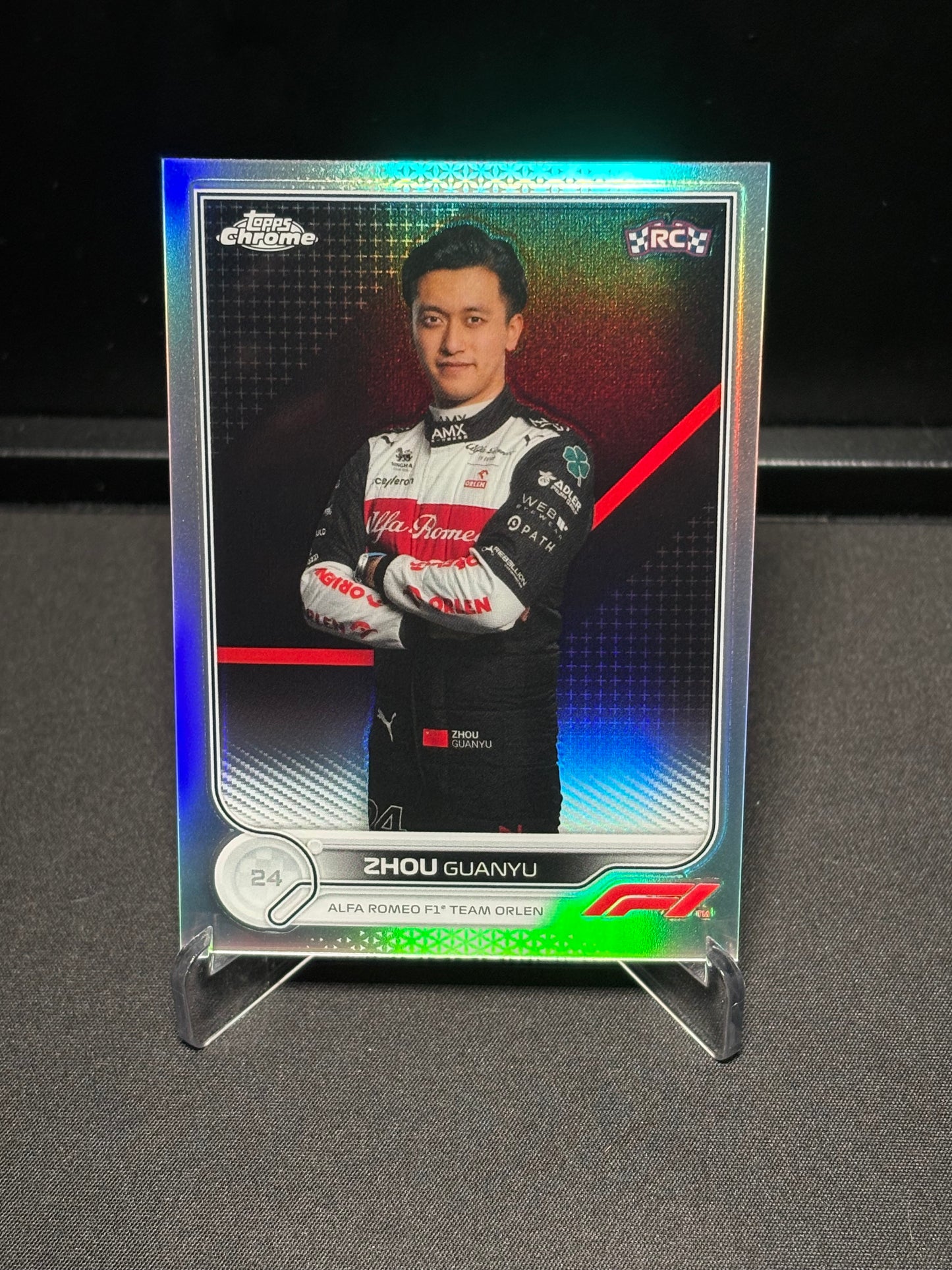 Zhou Guanyu RC Topps Chrome F1 2022 "Refractor #65"
