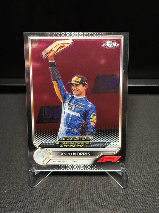 Lando Norris Topps Chrome F1 2022 "Driver of the Day #181"