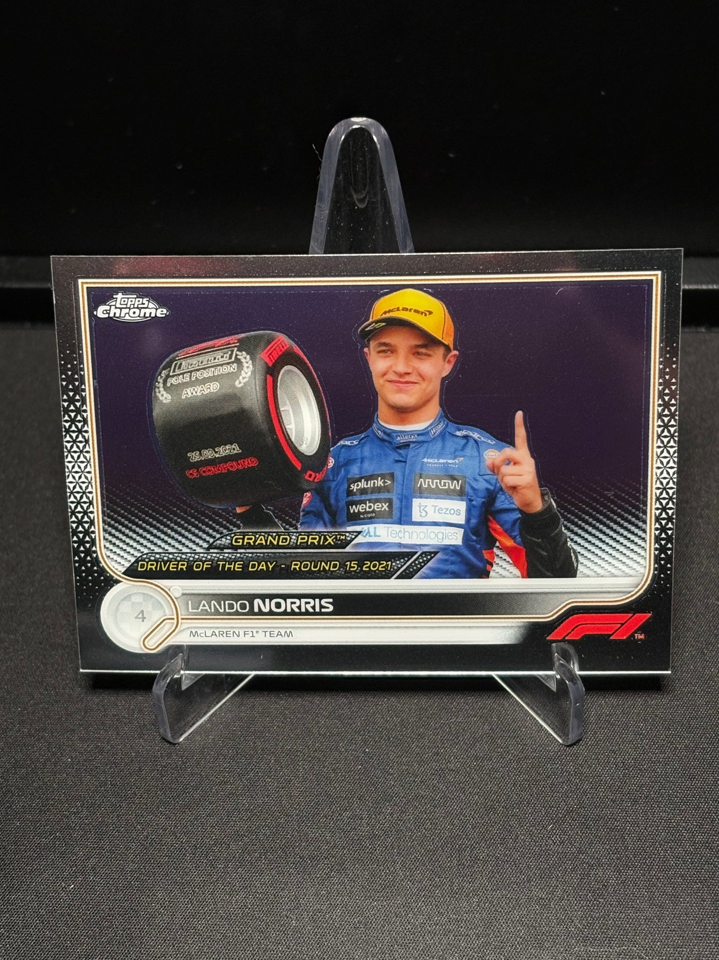 Lando Norris Topps Chrome F1 2022 "Driver of the Day #186"