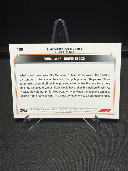 Lando Norris Topps Chrome F1 2022 "Driver of the Day #186"