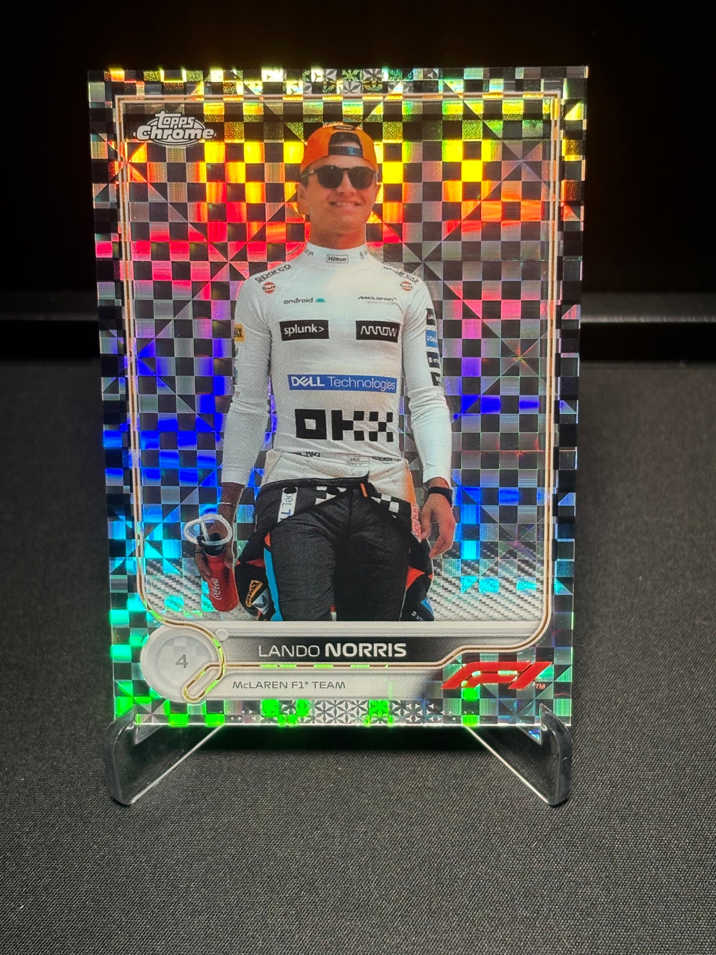 Lando Norris Topps Chrome F1 2022 "Checker Flag #36"