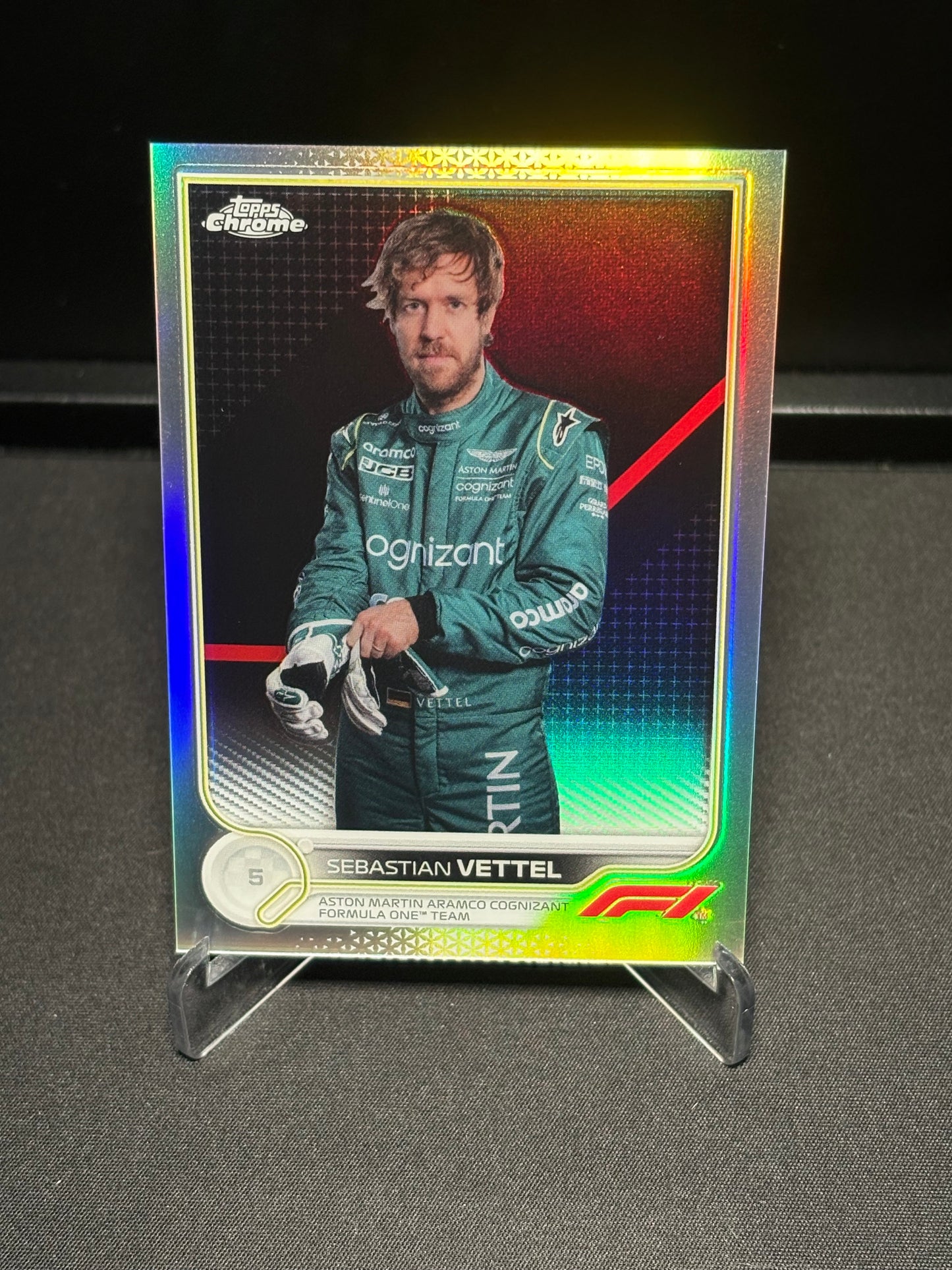 Sebastian Vettel Topps Chrome F1 2022 "Refractor #9"