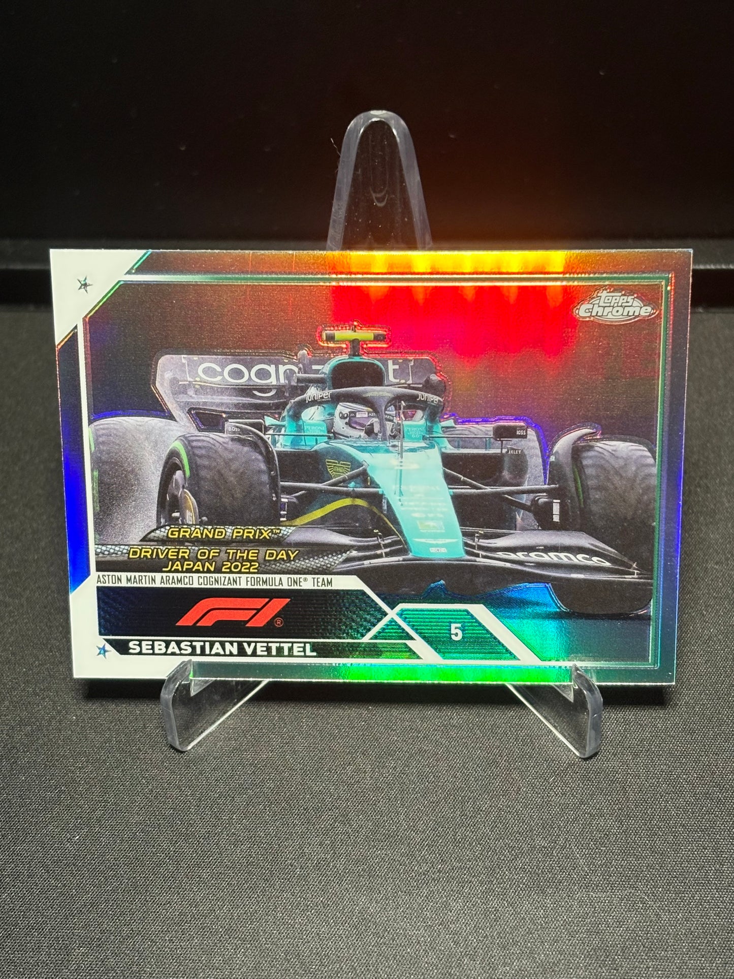 Sebastian Vettel Topps Chrome F1 2023 "Refractor Driver of the Day #183"