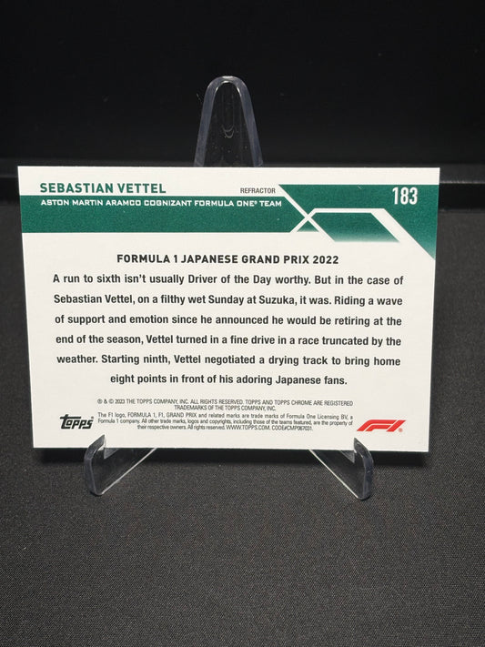 Sebastian Vettel Topps Chrome F1 2023 "Refractor Driver of the Day #183"