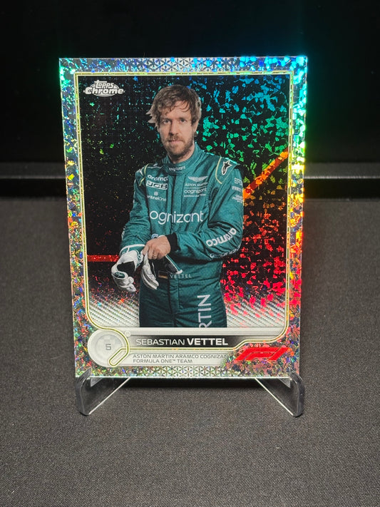 Sebastian Vettel Topps Chrome F1 2022 "Mini Diamond #9"