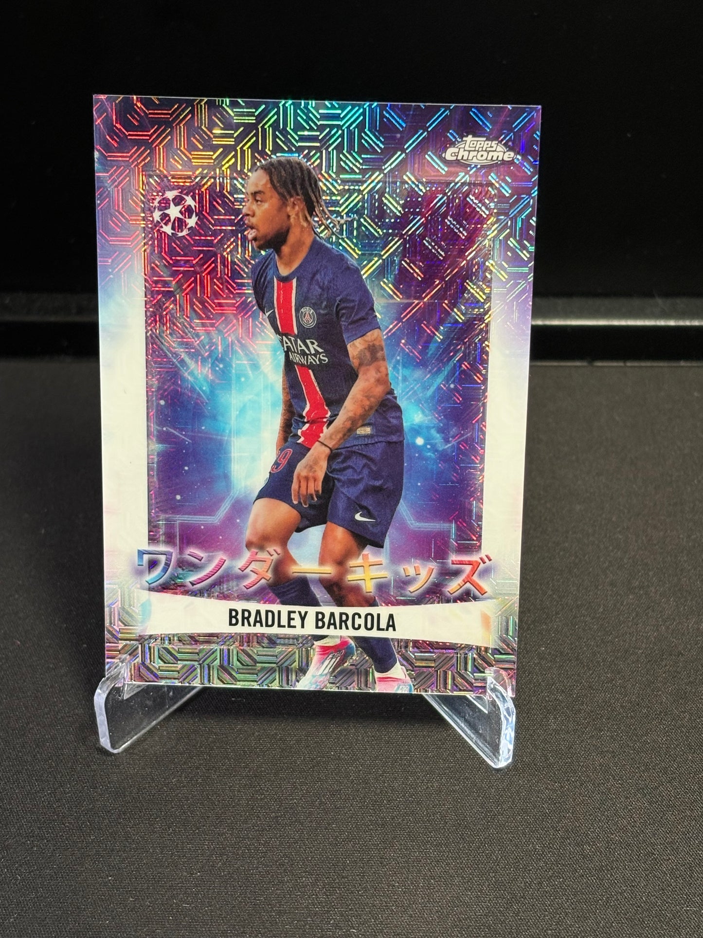 Bradley Barcola Topps Chrome 2024-25 "Wonderkids Mojo Asia Edition" PSG