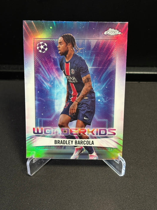 Bradley Barcola Topps Chrome 2024-25 "Wonderkids" PSG