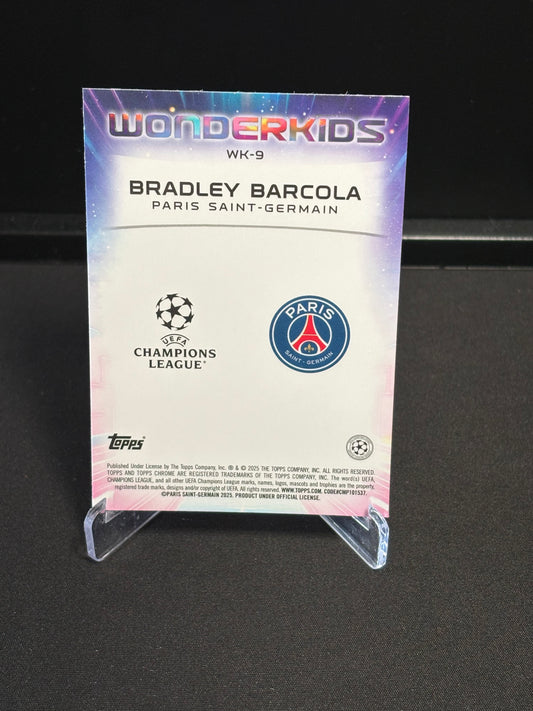 Bradley Barcola Topps Chrome 2024-25 "Wonderkids" PSG