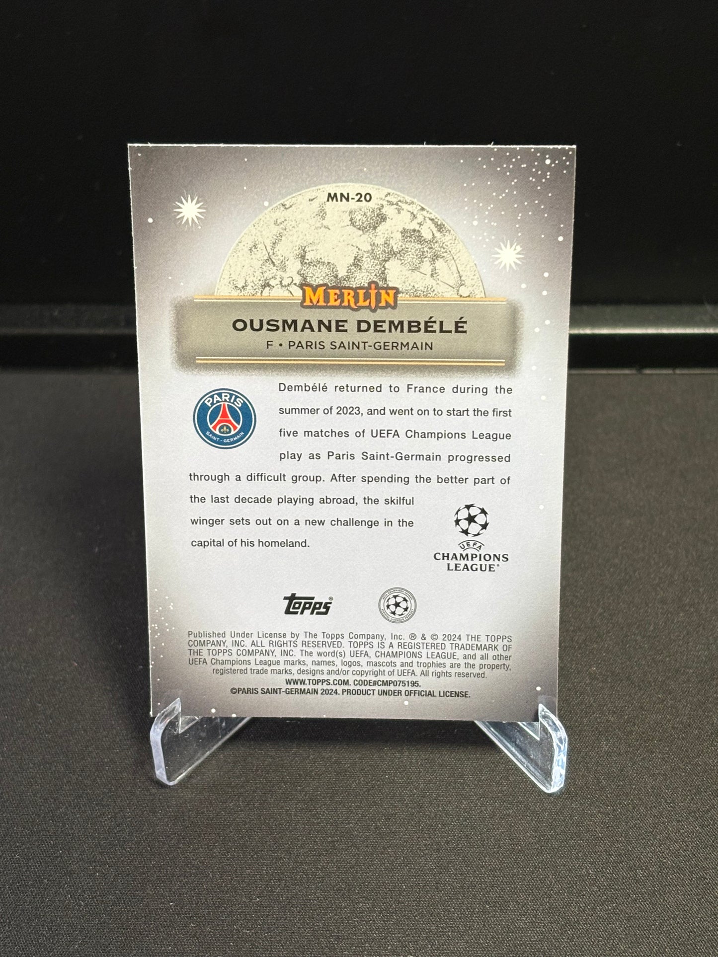Ousmane Dembélé Topps Chrome Merlin 2024 "MysticNights" PSG
