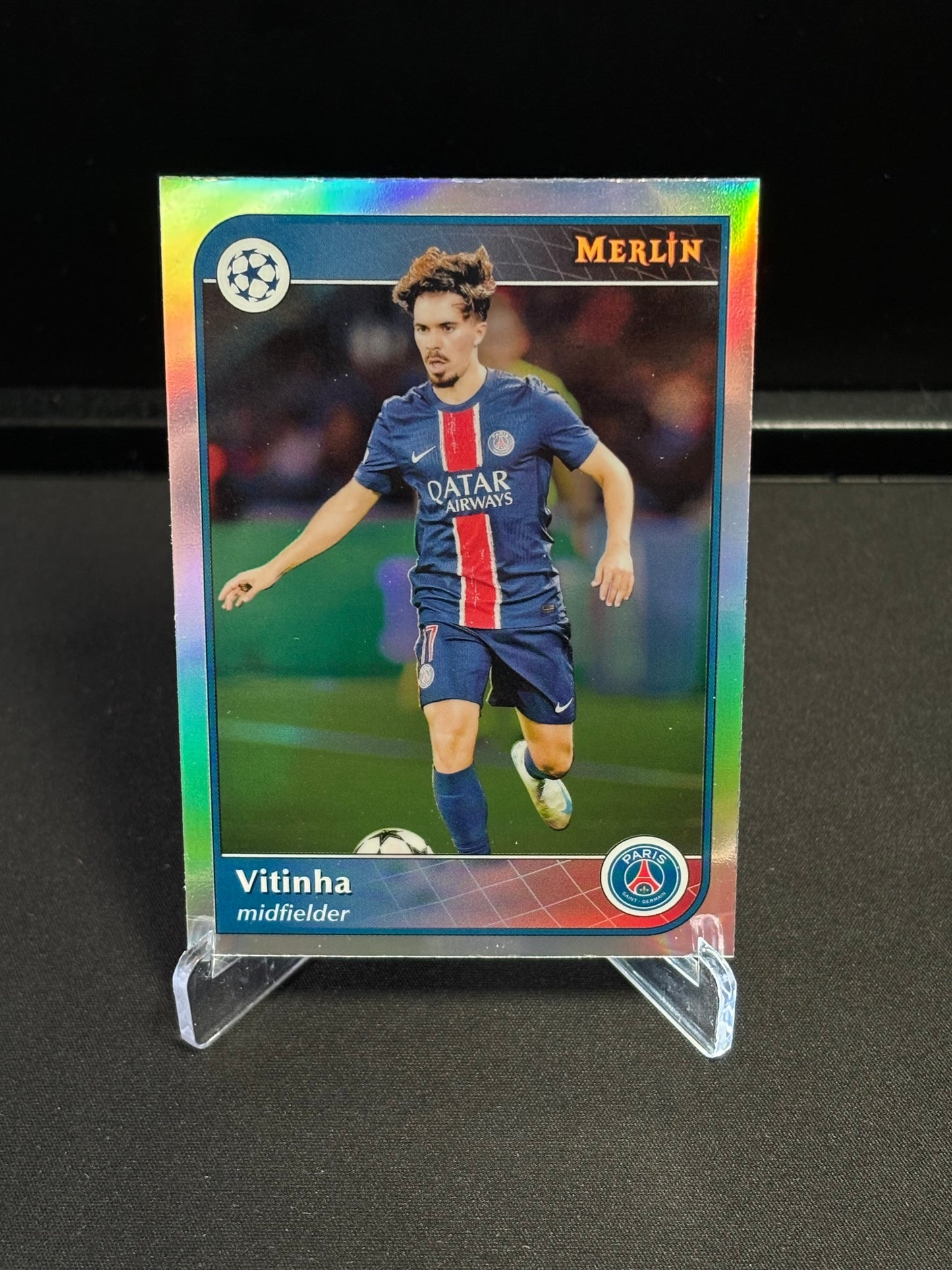 Vitinha Topps Merlin 2025 "Refractor" PSG