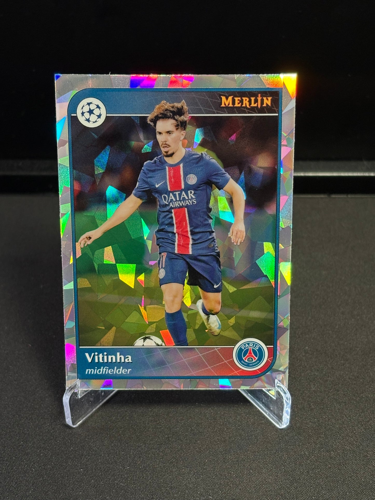 Vitinha Topps Merlin 2024 "Cracked Ice" PSG