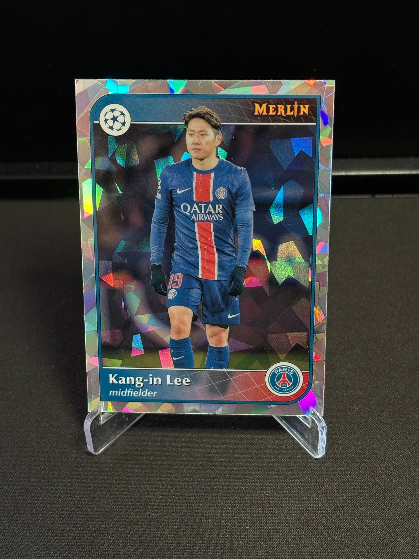 Kang-in Lee Topps Merlin 2024 "Cracked Ice" PSG