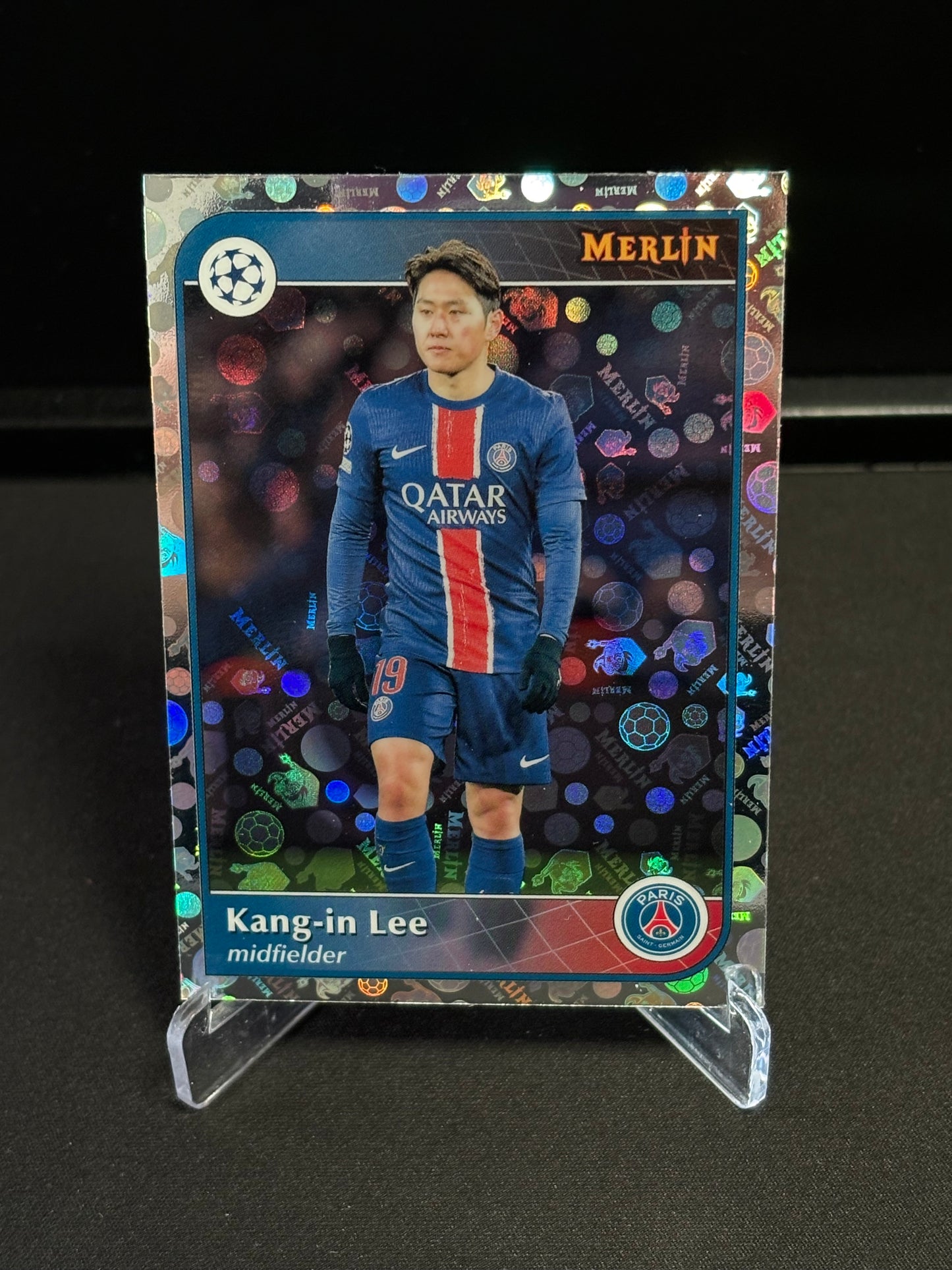 Kang-in Lee Topps Merlin 2024 "Vintage Refractor" PSG
