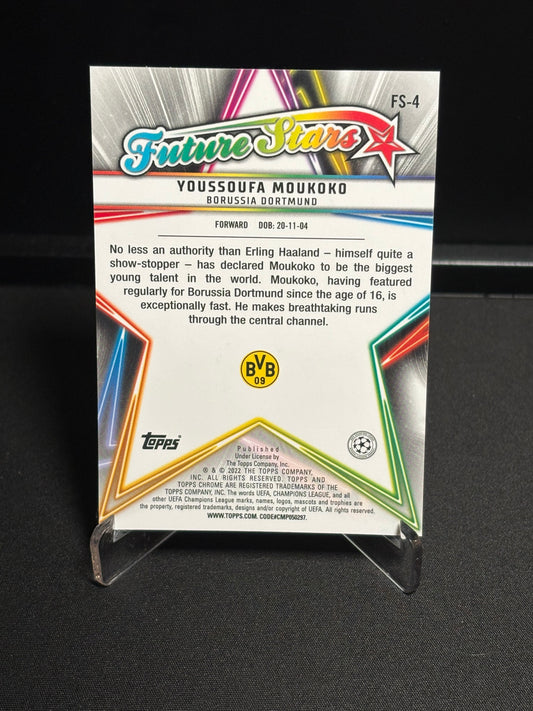 Youssoufa Moukoko Topps Chrome 2021-22 "Future Stars" B. Dortmund