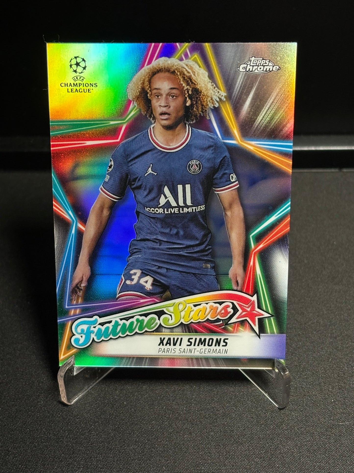 Xavi Simons Topps Chrome 2021-22 "Future Stars" PSG
