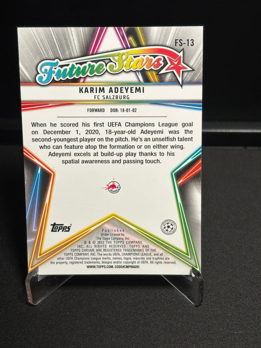 Karim Adeyemi Topps Chrome 2021-22 "Future Stars" Salzburg