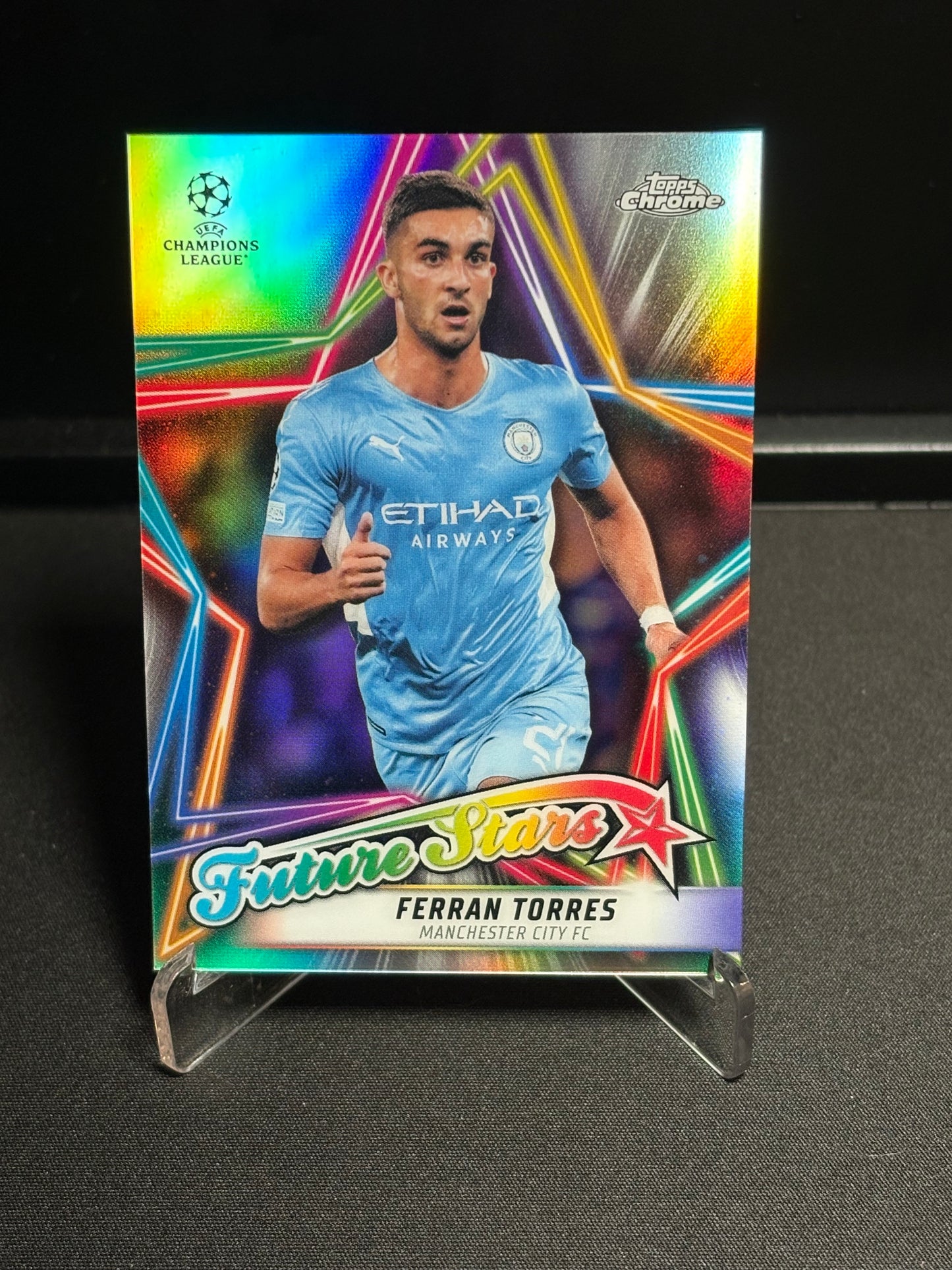 Ferran Torres Topps Chrome 2021-22 "Future Stars" Manchester City