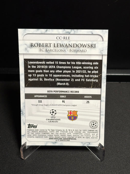 Robert Lewandowski Topps Stadium Club 2022-23 "Championship Contributions" Barcelone