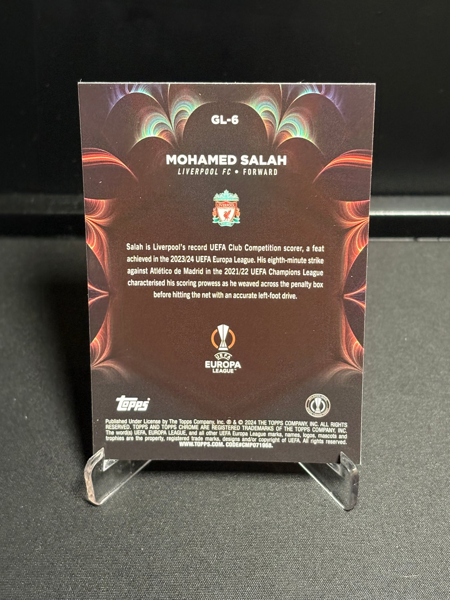 Mohamed Salah Topps Chrome 2023-24 "Golazo" Liverpool