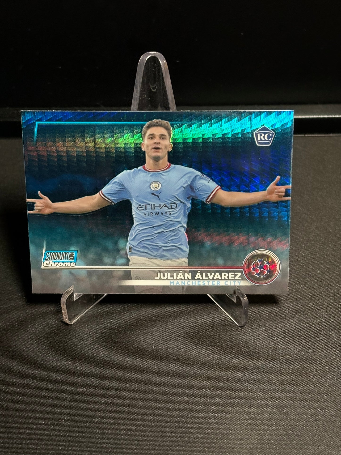 Julian Alvarez RC Topps Stadium Club 2022-23 "Blue Prizm" Manchester City