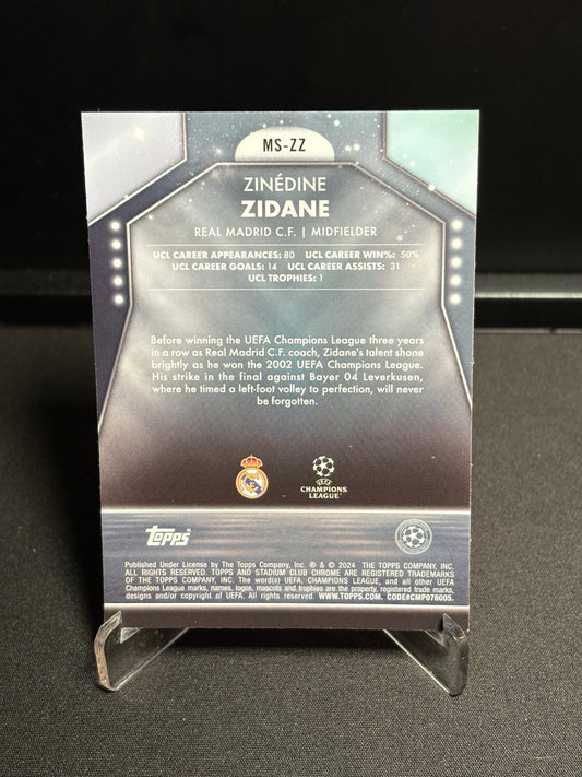 Zinedine Zidane Topps Stadium Club 2023-24 "Main Stage" Real Madrid