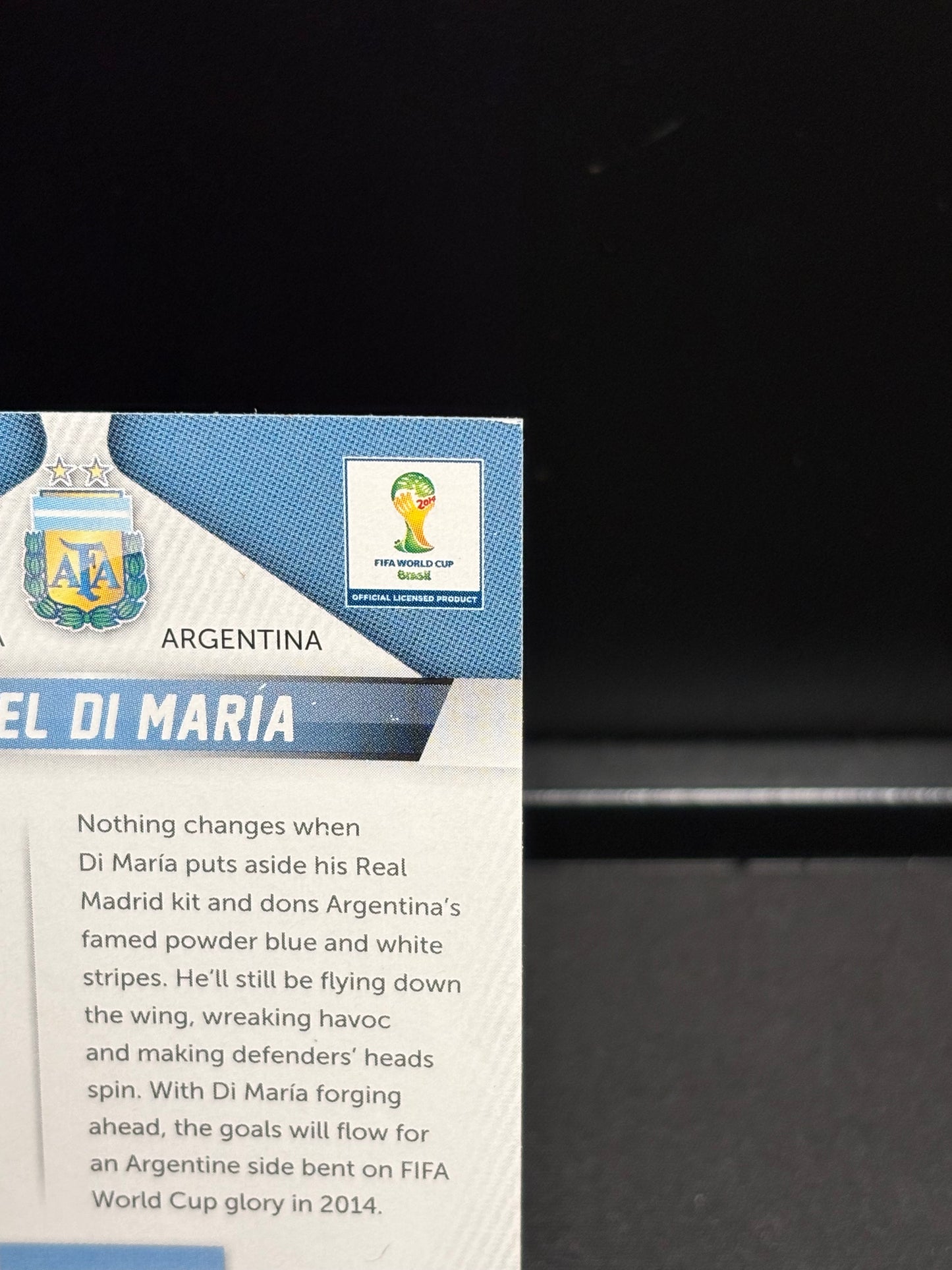 Angel Di Maria Panini Prizm World Cup 2014 "Base" Argentine
