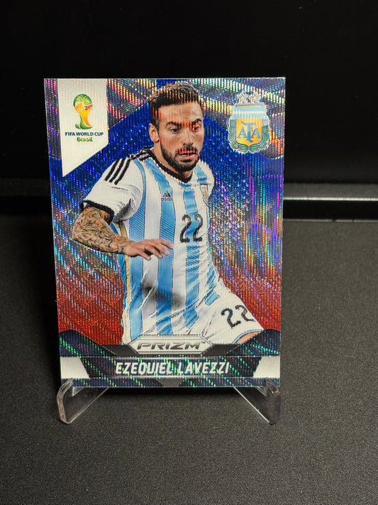 Ezequiel Lavezzi Panini Prizm World Cup 2014 "Blue Red White Wave" Argentine