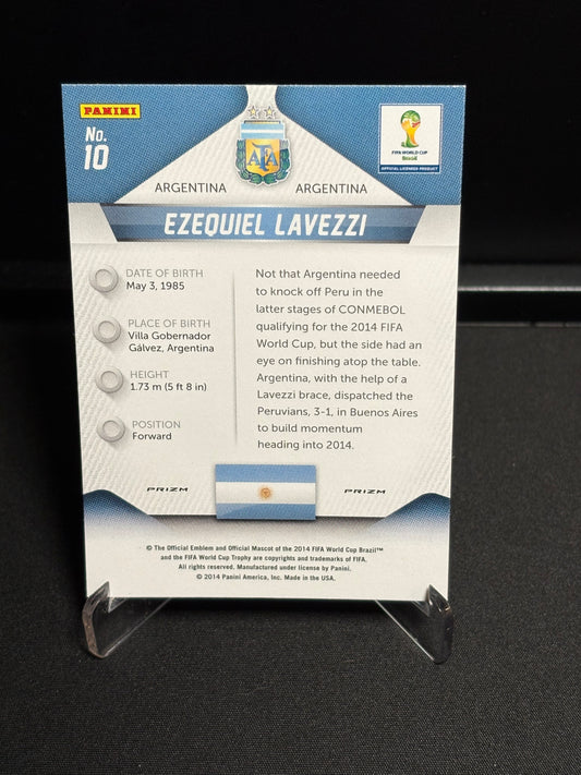 Ezequiel Lavezzi Panini Prizm World Cup 2014 "Blue Red White Wave" Argentine