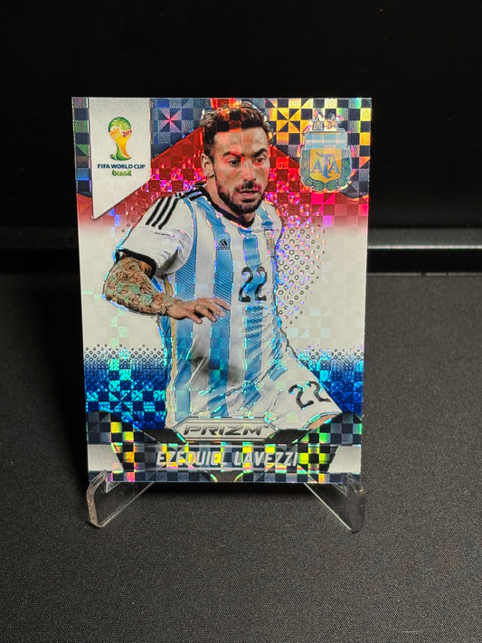 Ezequiel Lavezzi Panini Prizm World Cup 2014 "Blue Red White Power Plaid" Argentine