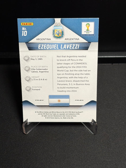 Ezequiel Lavezzi Panini Prizm World Cup 2014 "Blue Red White Power Plaid" Argentine