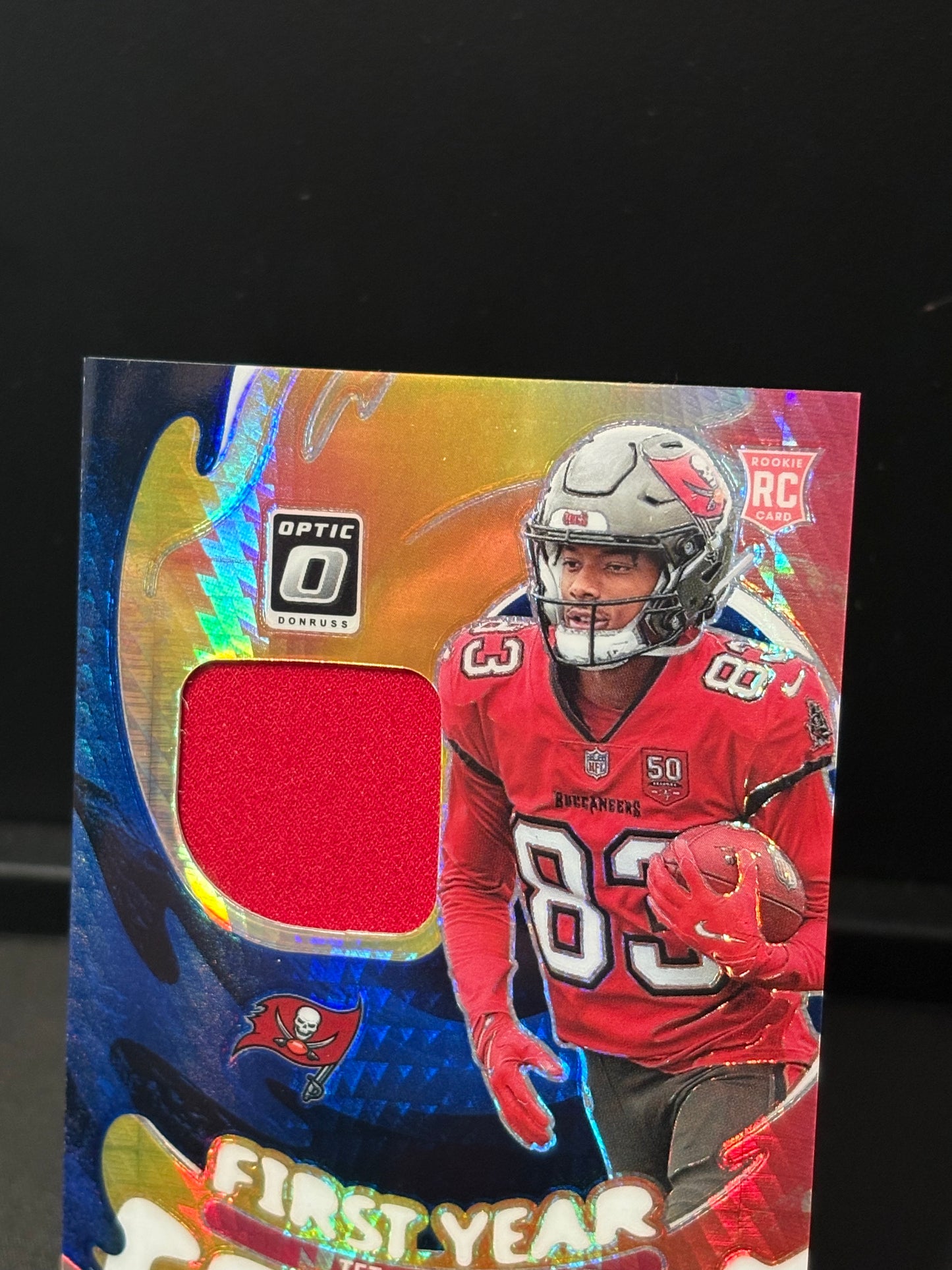 Tez Johnson RC Panini Donrus Optic 2025 "First Year Fresh" Tampa Bay Buccaneers